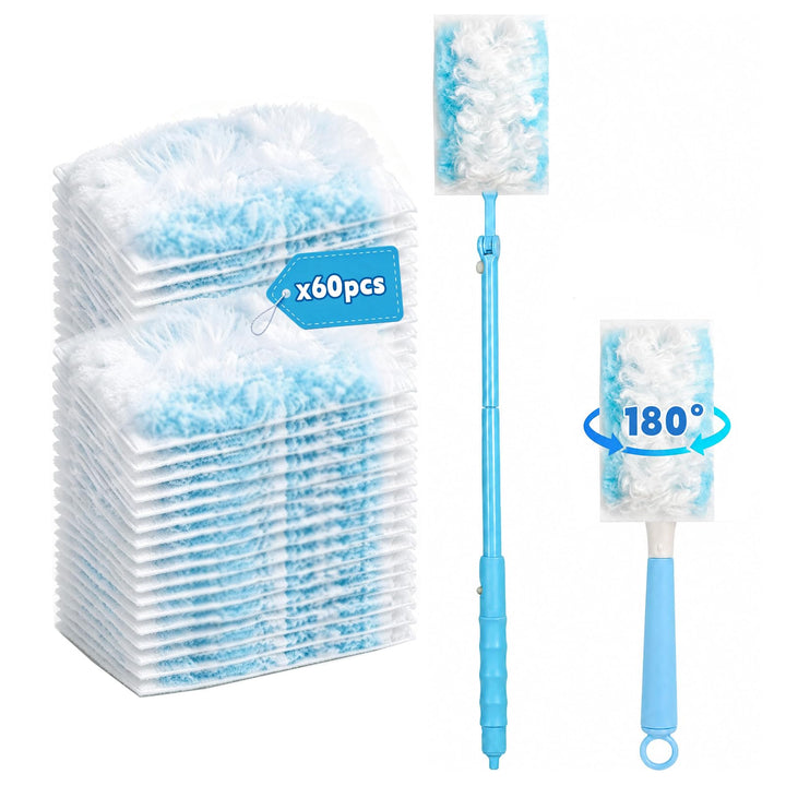 62pcs Mikrofaser Staubmagnet Nachfüllpack Kompatibel mit Swiffer Duster