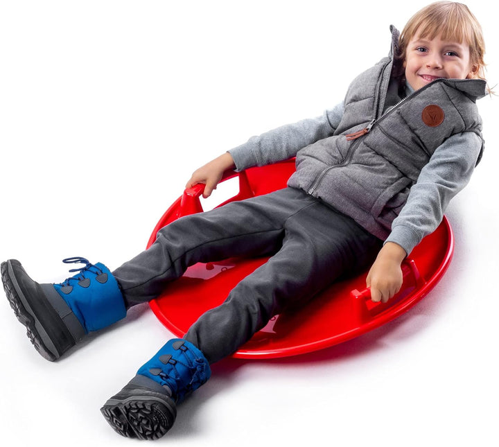 KADAX Runder Poporutscher ø 65 cm für Kinder & Erwachsene, grosser Tellerrutscher aus Kunststoff, Ru