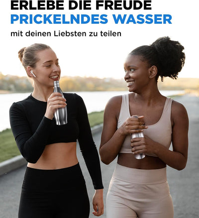 MATE OF STEEL® Kompatibel mit Sodastream Crystal - Premium 0.9L Edelstahl Flasche – Spülmaschinenfes