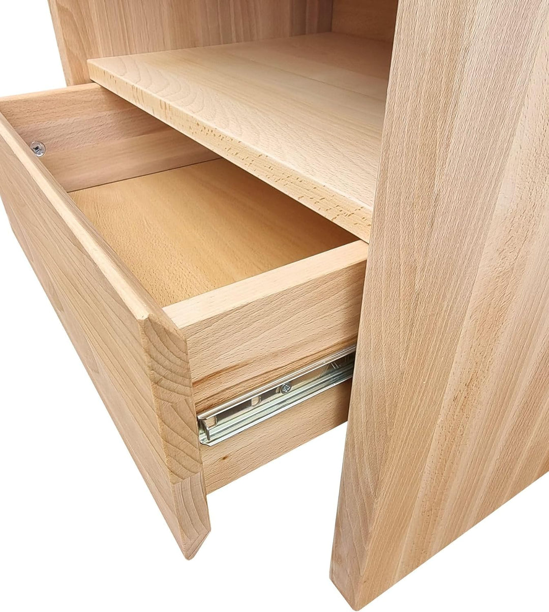 Erst-Holz Nachttisch Buche Nachtkästchen Bettkommode mit Schublade 90.20-K42