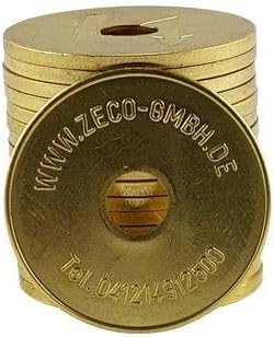 Zeco Wertmarke, 26mm, kompatibel mit NZR Blitz Waschmarke 2020, Messing Waschmünze für Münzautomat,