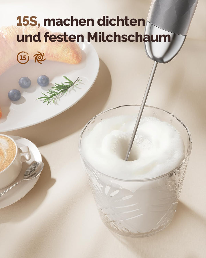 Maestri House Milchaufschäumer Mit Stufenloser Geschwindigkeitsregelung, Usb Aufladbar Milchaufschäu