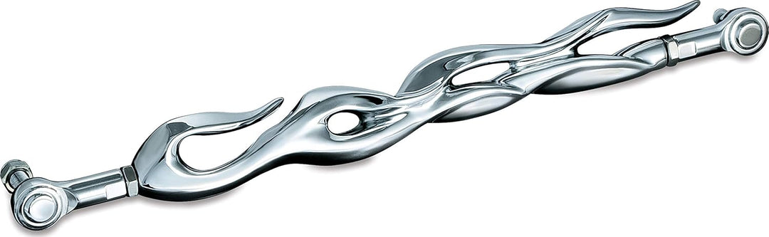 Kuryakyn 1072 Flame Shift Linkage für 1980-2019 Harley-Davidson Motorräder, Chrom Flamme, Flamme