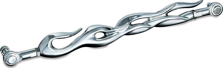 Kuryakyn 1072 Flame Shift Linkage für 1980-2019 Harley-Davidson Motorräder, Chrom Flamme, Flamme