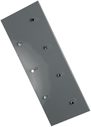 HAKU Möbel Wandgarderobe, MDF, grau-chrom, B 80 x T 6 x H 30 cm, Grau-chrom