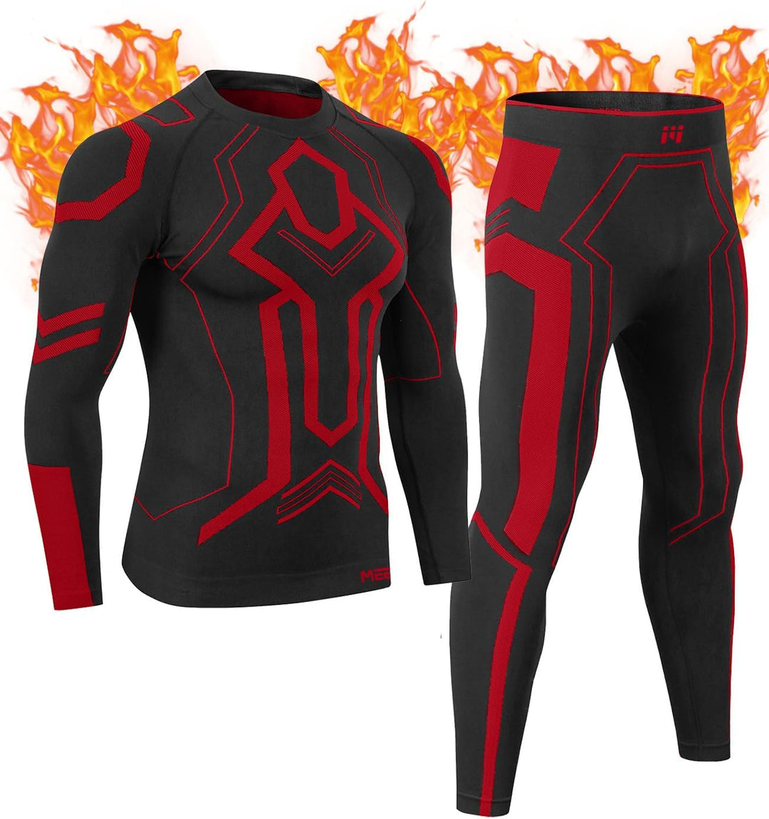 MEETWEE Thermounterwäsche Herren Atmungsaktiv Männer Thermo Funktionswäsche Winter Skiunterwäsche Un