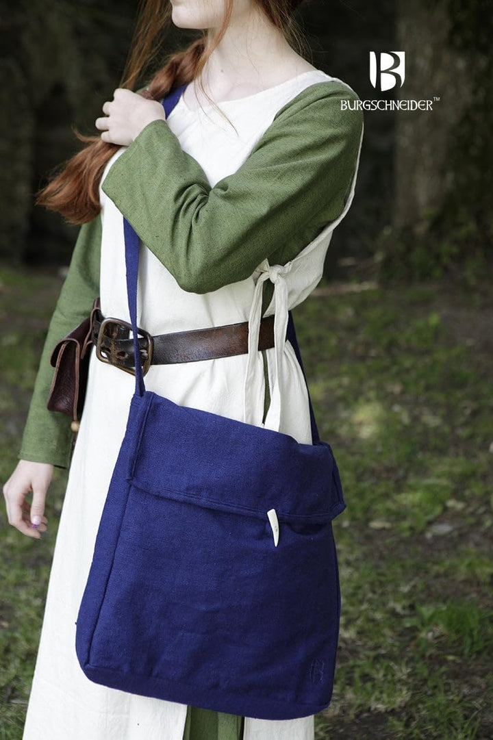 Burgschneider - Tasche Ehwaz - Kleidung für Larp, Mittelalter, Cosplay und Fantasy Blau Einheitsgrös