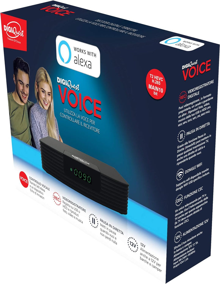 DIGIQUEST Digitaler terrestrischer Voice – Kompatibel mit Alexa