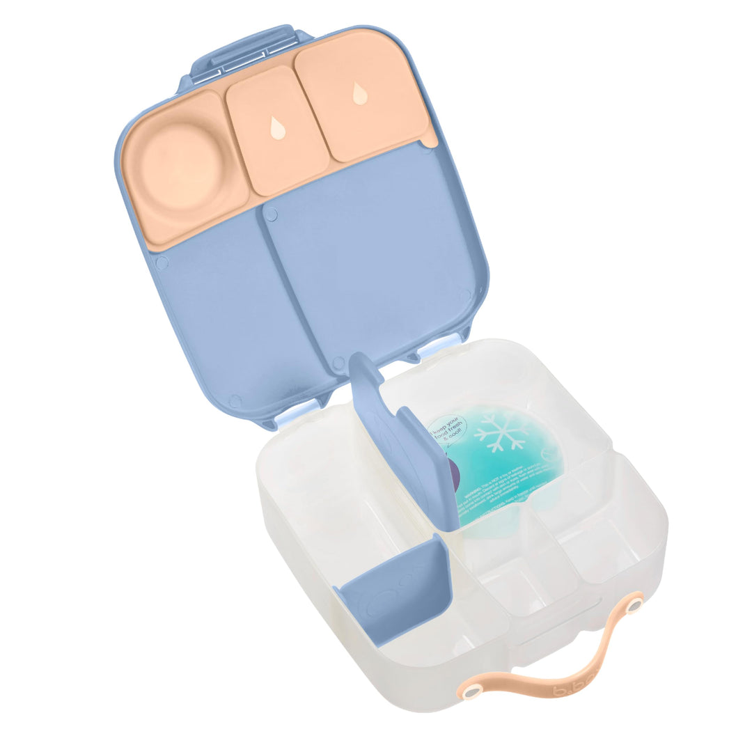 b.box Lunchbox für Kinder, limitierte Auflage, Farbe, 4 Fächer (2 auslaufsicher), grosse Grösse für