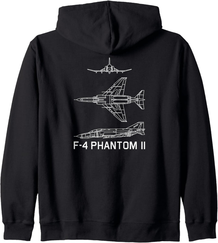 F-4 Phantom II American Plane Blueprint Kapuzenjacke