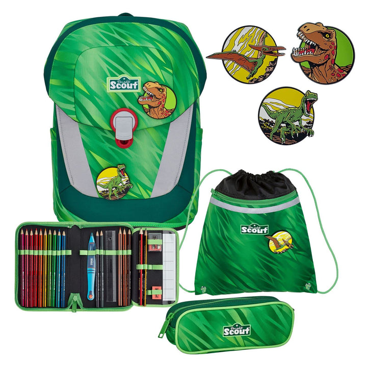 Scout Sunny II Schulranzen-Set 4-tlg. Green Rex 2023