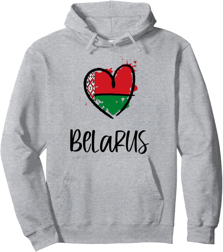 Belarus Heart Art Flag Cute Europe Russian Belarusian Gift Pullover Hoodie