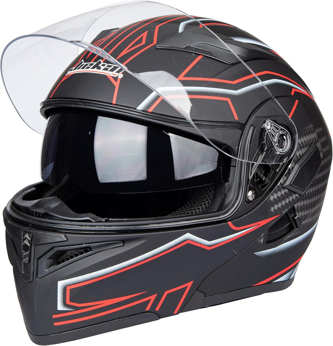 JIEKAI Helm für Motorräder Full-Face Motorcycle Helmet Tragbarer Integralhelme Flip-up Motorradhelm