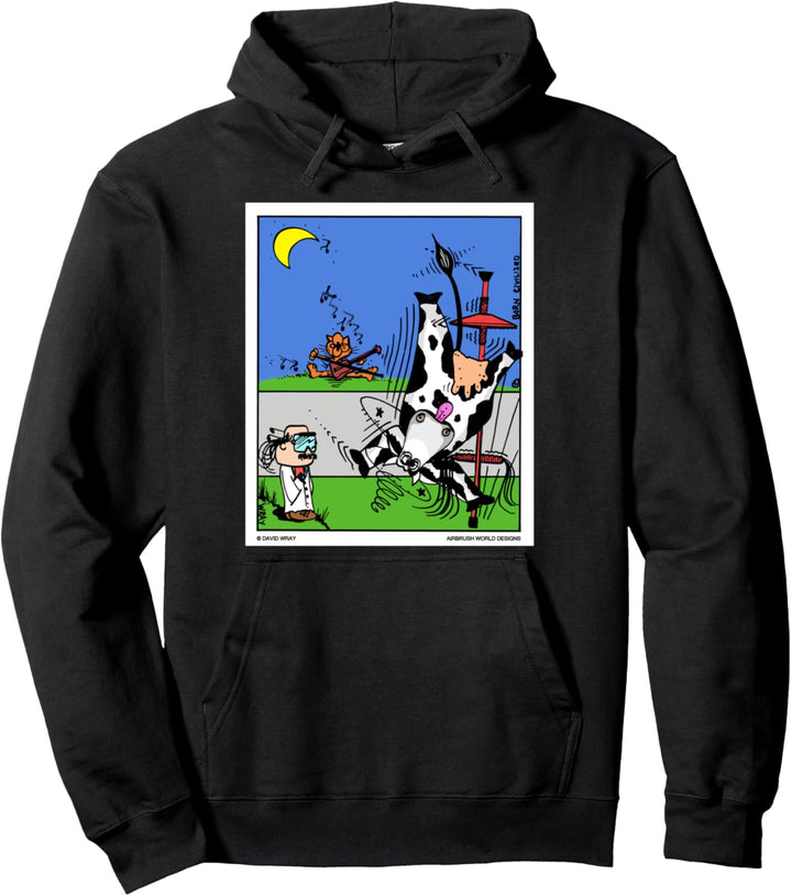 Katze & die Geigenkuh springen über den Mond Pullover Hoodie