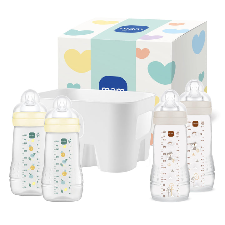 MAM Easy Active Baby Bottle-Set | 0+ Mon | Babyflaschen-Set für Neugeborene | 94% Akzeptanz | stillf