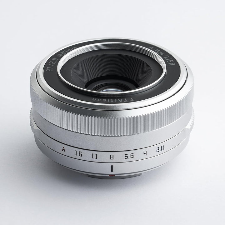 TTArtisan 27mm f2.8 Autofokus kompatibel mit Fuji X Mount Silber/Silver inkl TTArtisan Mini LED Ligh