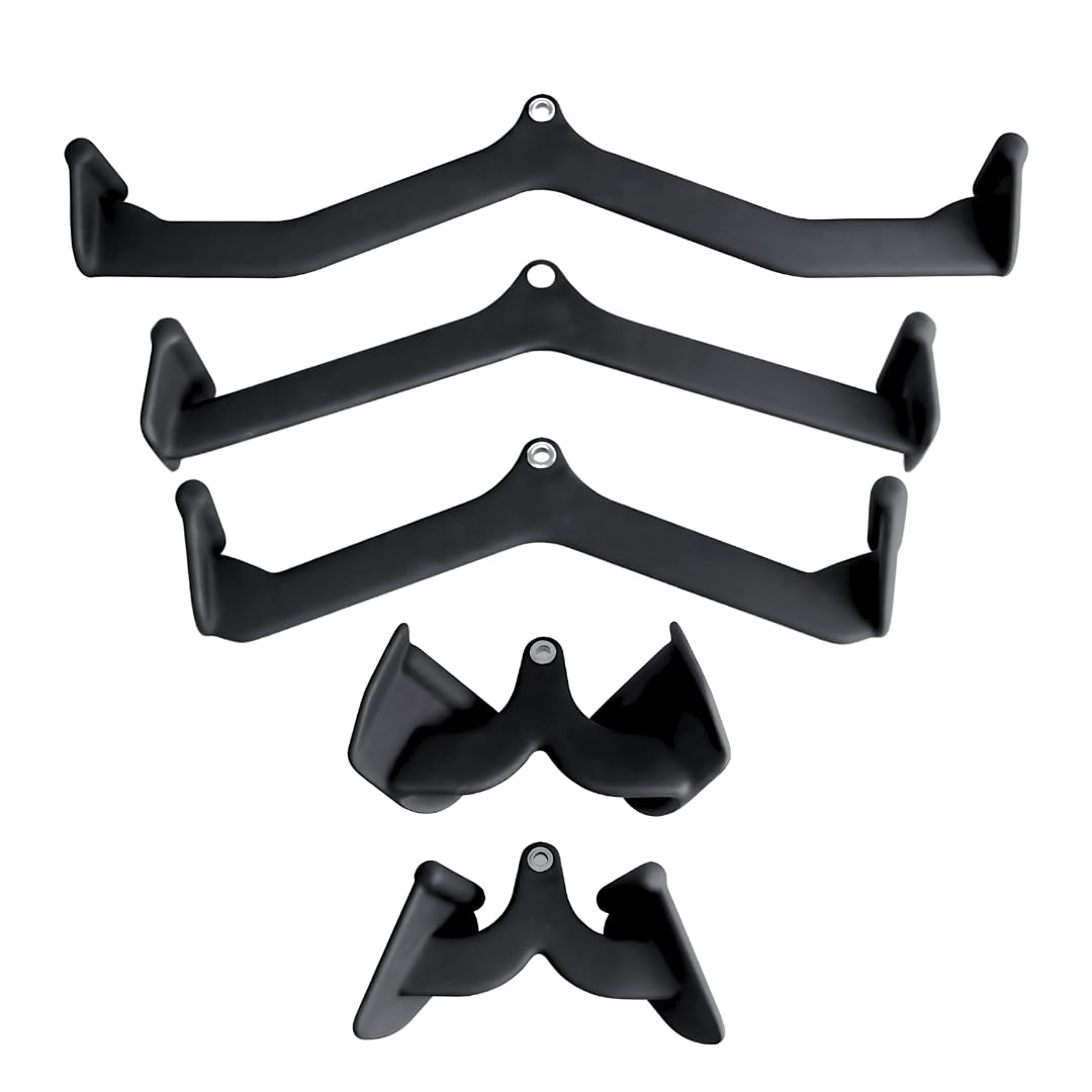 Multi Grip Set [5 Griffe] - Vielseitige Griffe für Latzug- und Rudergeräte - Verstellbare Fitnesssta