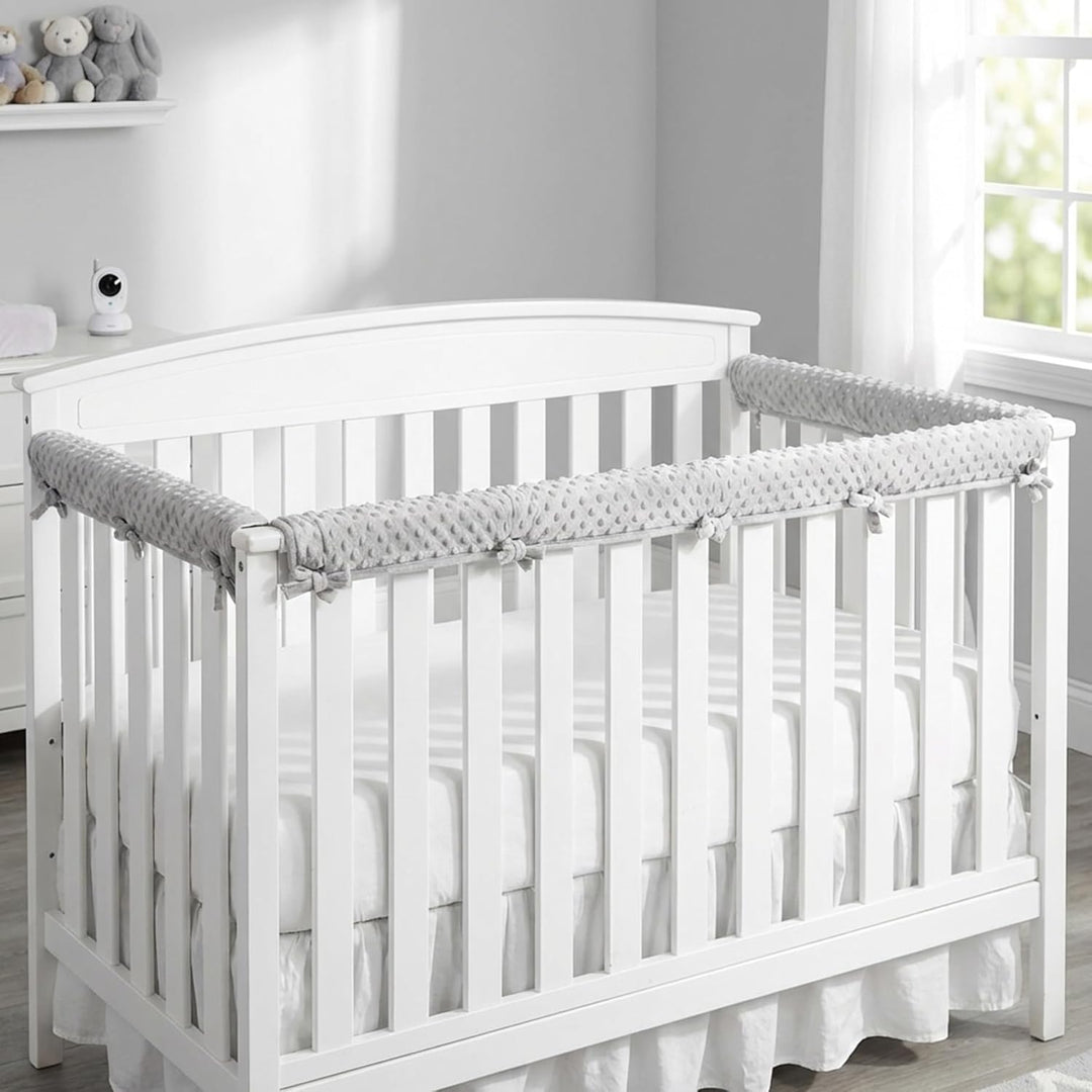 Abdeckung für Kinderbettgitter, 3 Stück, für Kinderbetten, weiche Polsterung für Babys, einfache Ins