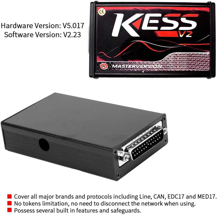 ECU-Autodiagnosescanner-Tool, KESS V2 V5.017 ECU-OBD2-Programmiertool Unbegrenztes Token-Autodiagnos