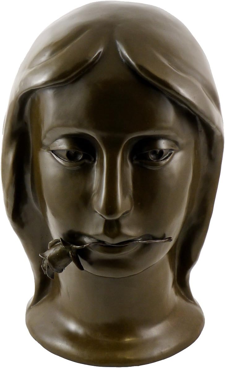 Kunst & Ambiente - Bronzefigur - Girl with Rose (1924) - signiert - Otto Gutfreund Skulptur - 100% B