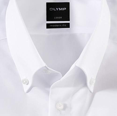 OLYMP Herren Businesshemd Langarm Luxor,Kariert,modern fit,Button-Down-Kragen