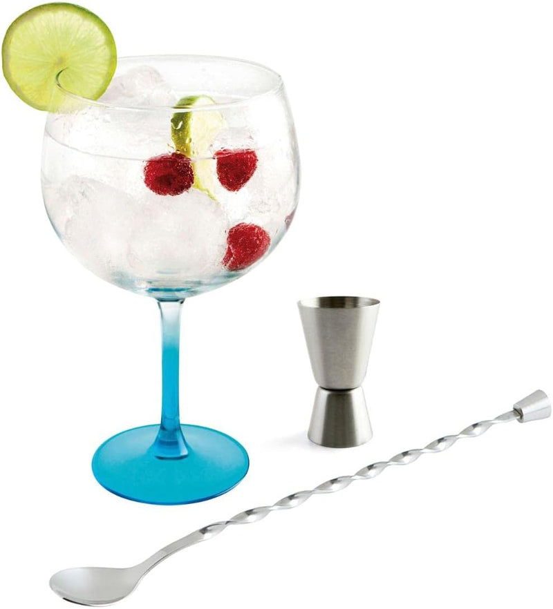 Luminarc Fiesta Combinados Color Gin Cocktailgläser-Set (inkl. Löffel und Messbecher), 6er Pack
