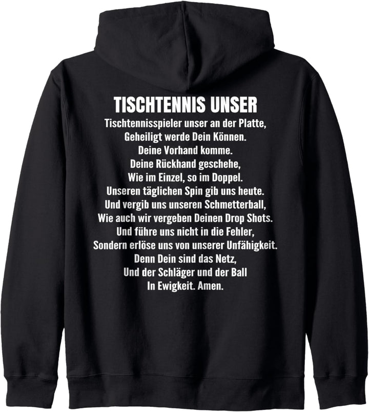Ping Pong Tischtennis Unser Gebet Tischtennis Kapuzenjacke