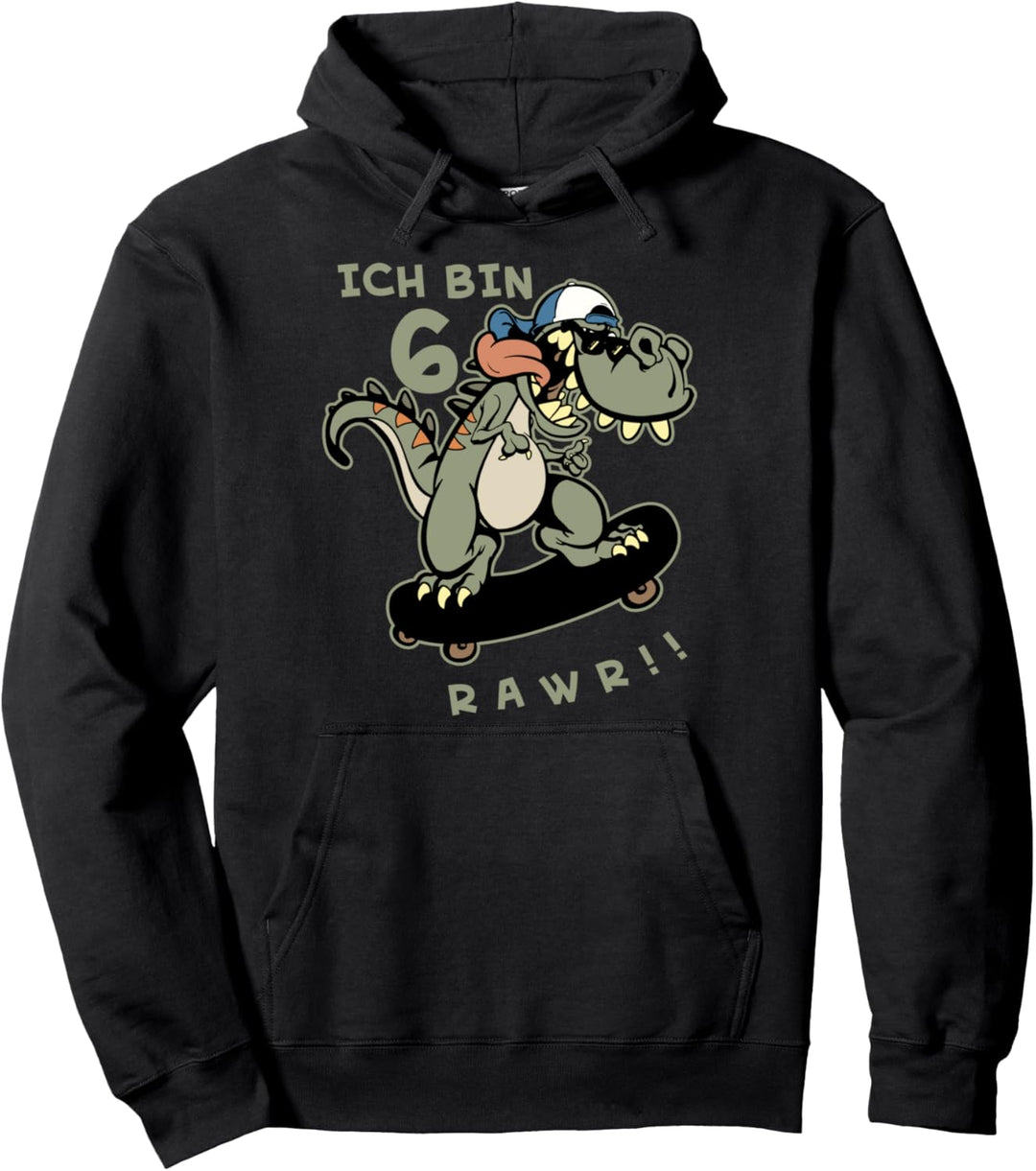 6.Geburtstag Geburtstagskind Dinosaurier Pullover Hoodie