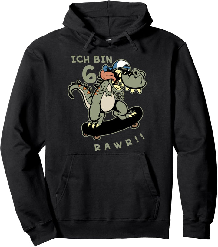 6.Geburtstag Geburtstagskind Dinosaurier Pullover Hoodie