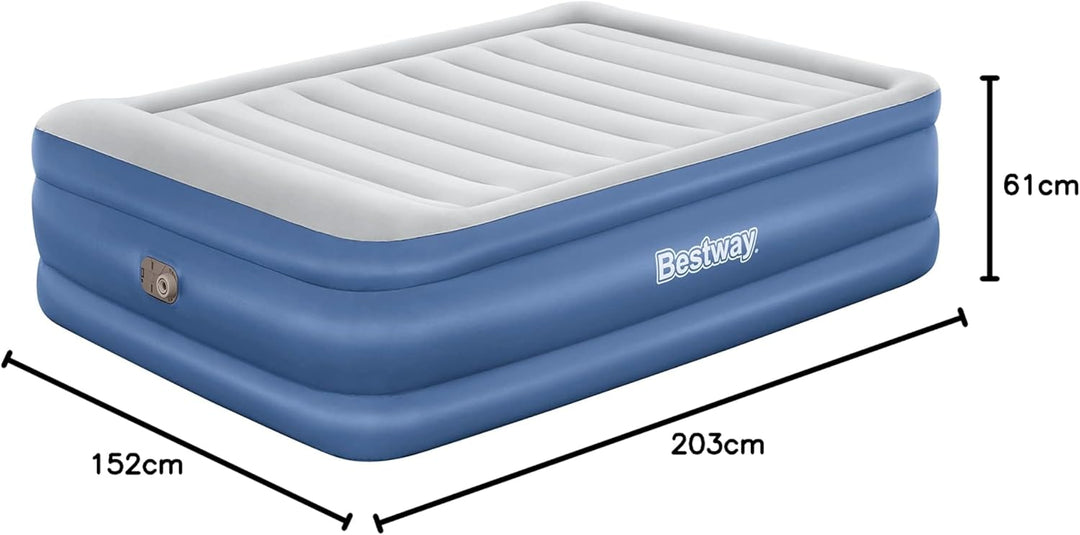 Bestway TriTech Luftbett Montana mit integrierter Elektropumpe Double XL/Hi 203 x 152 x 61 cm