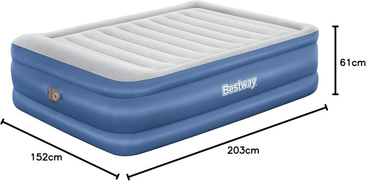 Bestway TriTech Luftbett Montana mit integrierter Elektropumpe Double XL/Hi 203 x 152 x 61 cm