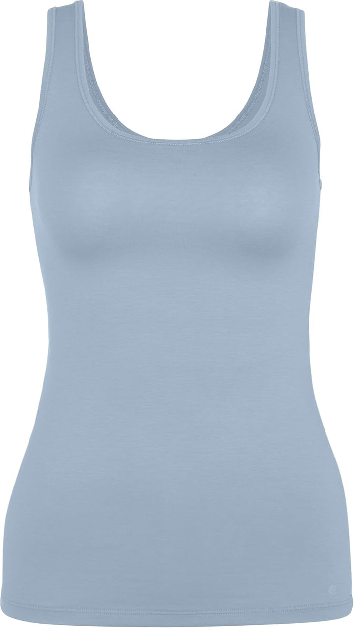 CALIDA Natural Comfort Tank Top Damen, mit Rundhals-Ausschnitt Dusty Grey 32-34, Dusty Grey 32-34