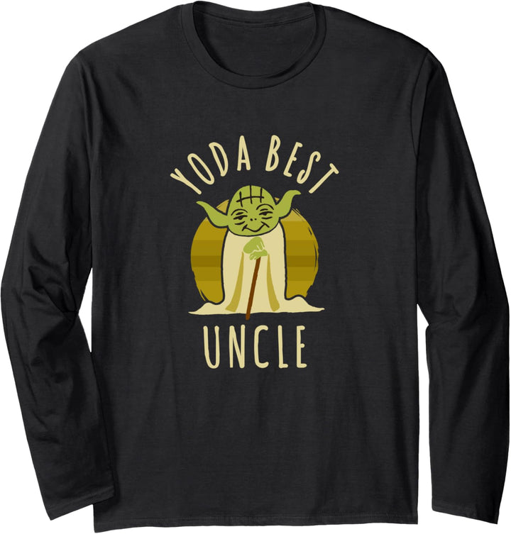 Star Wars Yoda Best Uncle Cartoon Yoda Langarmshirt