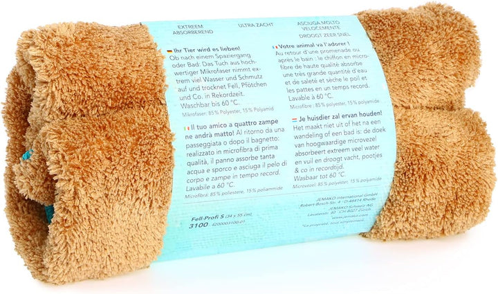Jemako Fell-Profi Hundehandtuch Haustier-Trockentuch Haustier-Handtuch zur Haustier-Pflege, schonend