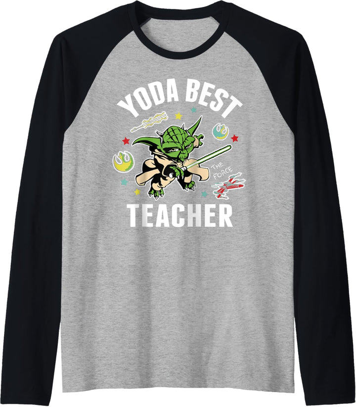 Star Wars Yoda Best Teacher Icons Raglan
