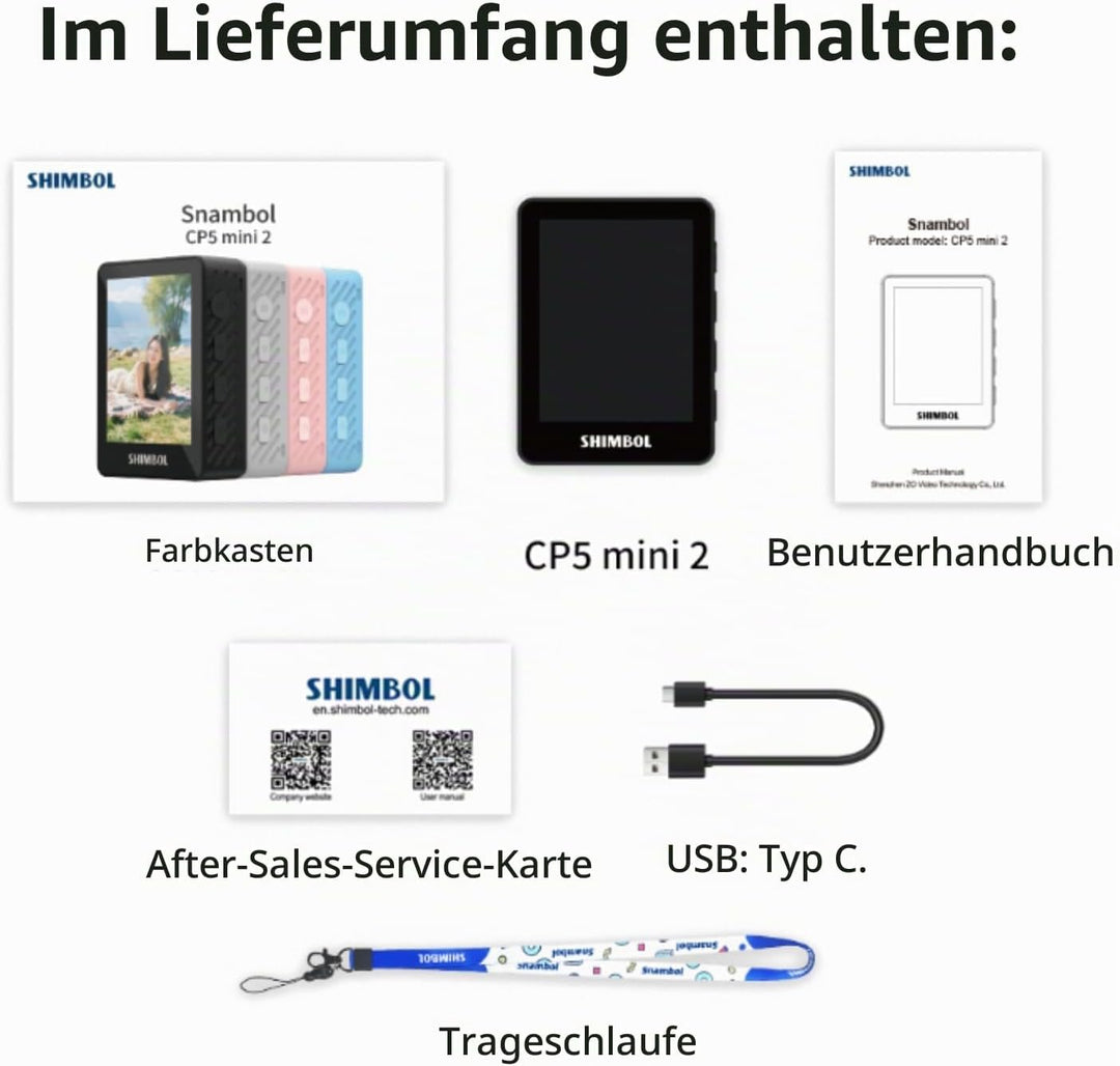 SHIMBOL CP5 Mini 2 Selfie Monitor Screen – Externes Display für Smartphone Rückkamera, 2.4" Vlog Scr