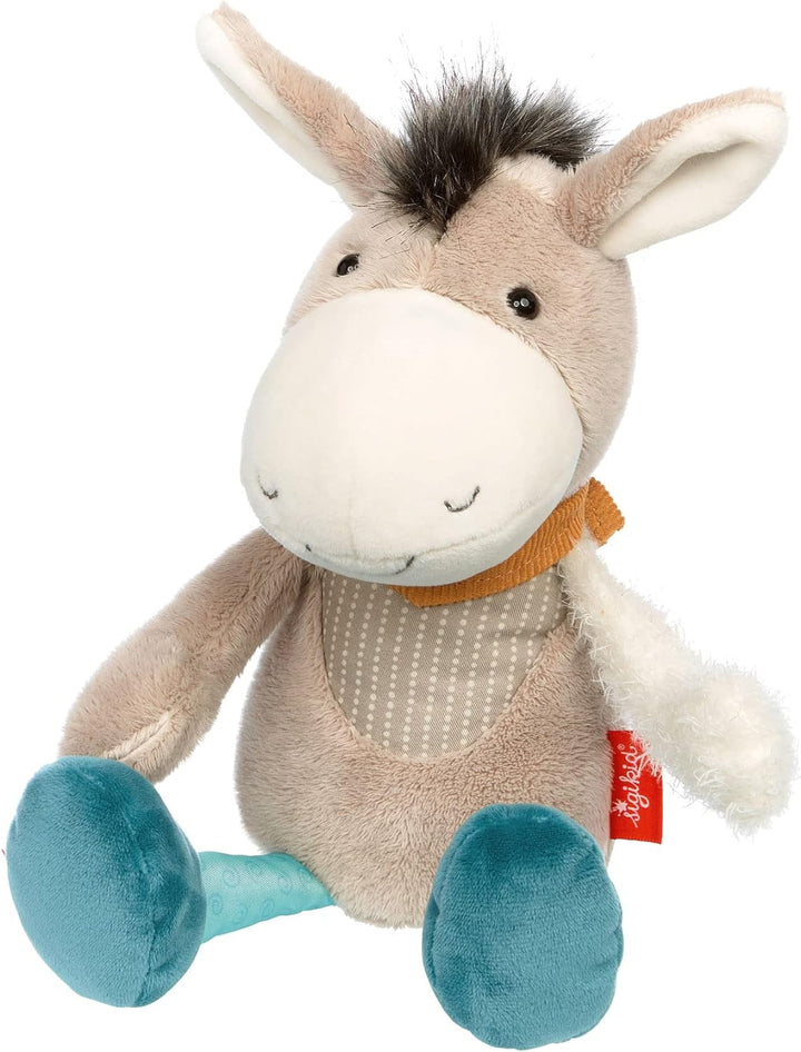 sigikid 43238 Patchwork Stofftier, Mehrfarbig/Esel, Mehrfarbig/Esel