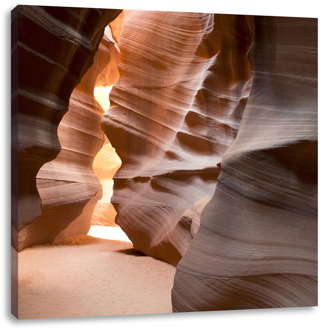 Pixxprint Antelope Canyon Arizona als Leinwandbild/Grösse: 70x70 cm/Wandbild/Kunstdruck/fertig bespa