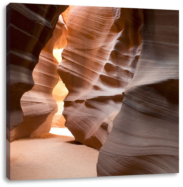 Pixxprint Antelope Canyon Arizona als Leinwandbild/Grösse: 70x70 cm/Wandbild/Kunstdruck/fertig bespa
