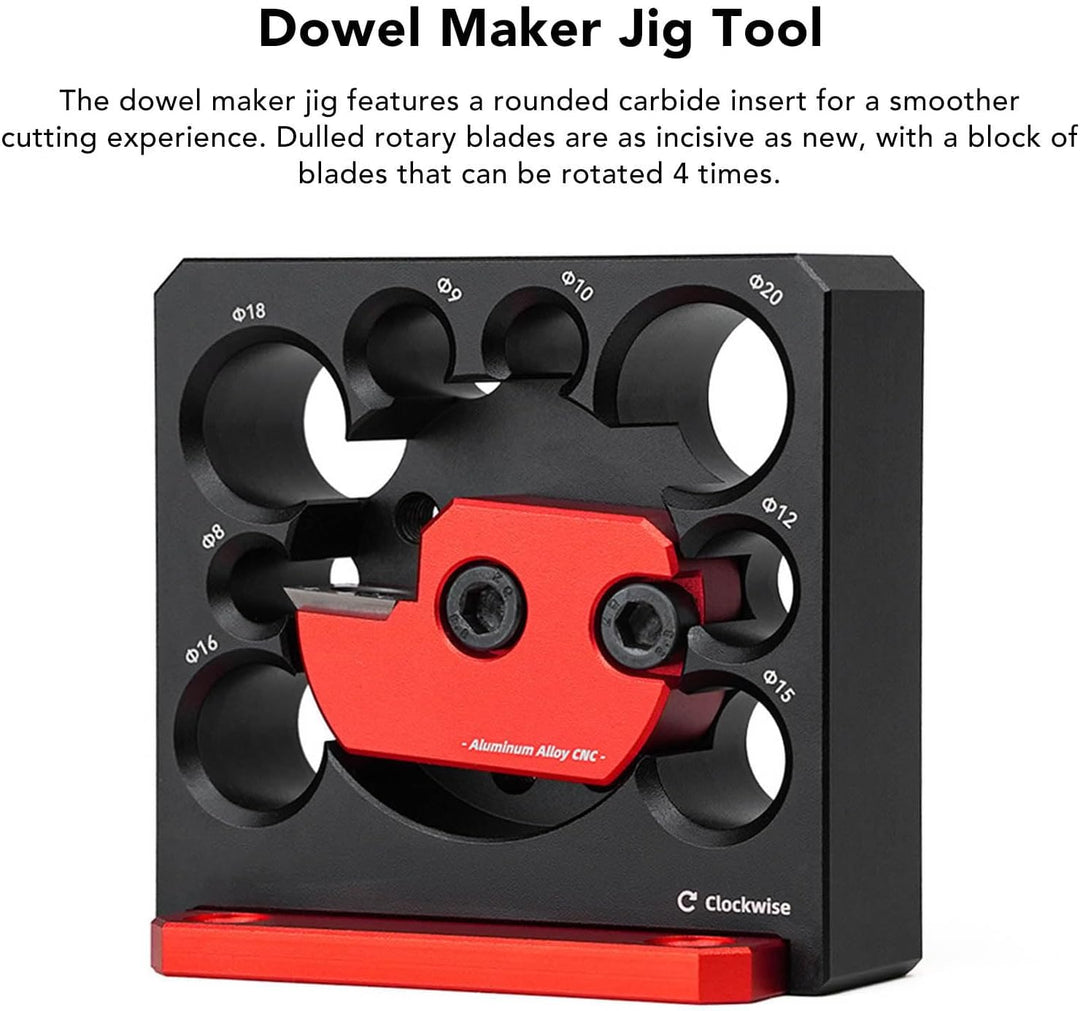 Asixxsix Verstellbare Dübelmachervorrichtung, Aluminiumlegierung, 8 Löcher, Elektrische Bohrmaschine