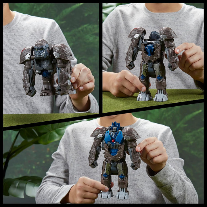 Transformers Spielzeug zum Film Aufstieg der Bestien, Smash Changer Optimus Primal Figur ab 6, 22,5