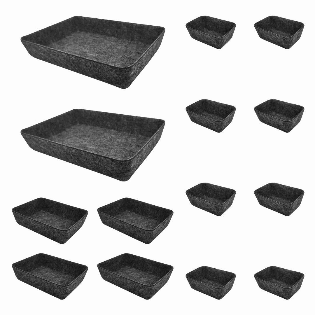 Praktisches Schubladen Organizer Filz - 14er-Set, Waschbare Filz Organizer für Schminktisch für Selb