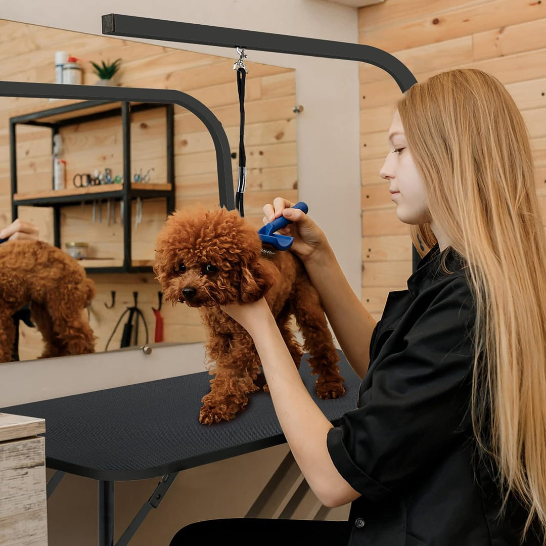 HENGMEI Trimmtisch für Hunde, Hundepflegetisch, Tierpflegetisch Schertisch mit Höhenverstellbarem Ga