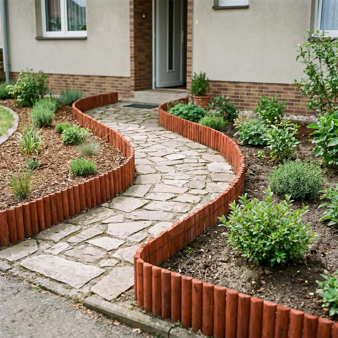 JonesHouseDeco Mit Naturfichtenholz Versehener Holzzaun, Geeignet Für Garten-Holzkanten Im Freien Ro