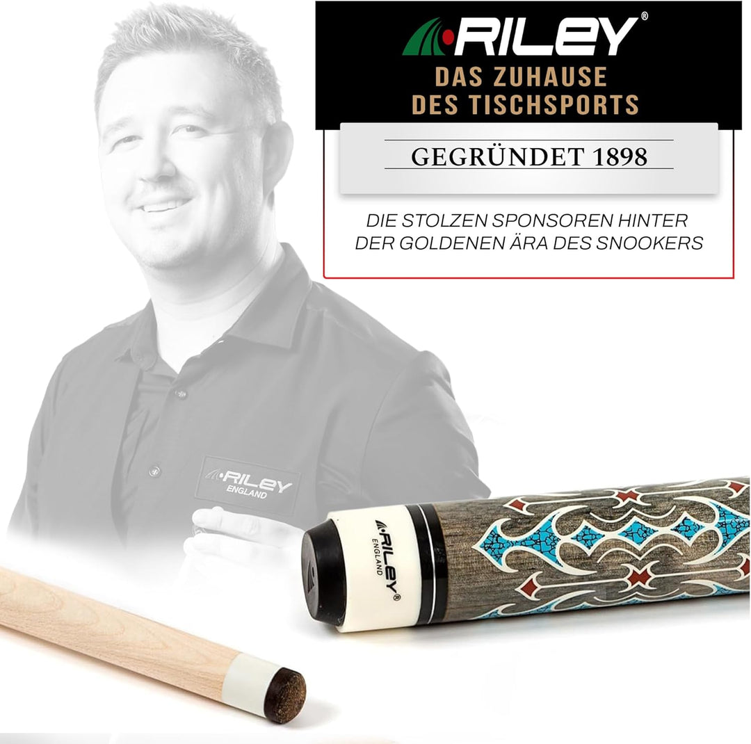 Riley Centurion American Billardqueue mit Leinenummanteltem Griff, 147 cm, 13 mm Spitzen-Gelenkschut