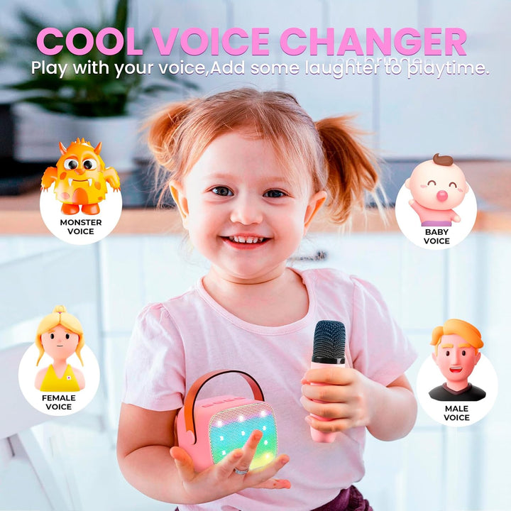Kinder Karaoke Maschine, Neueste Karaoke Mikrofon Kinder, Geschenke für Mädchen Jungs,Mini Bluetooth
