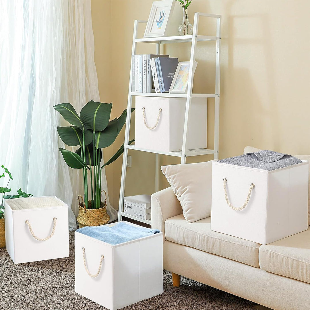 Yawinhe Aufbewahrungsbox, Faltbare Aufbewahrungsboxen ohne Deckel, Waschbare, Offene Stoffbox, für S