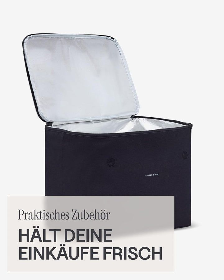 Kapten & Son Vaasa Cooling Inlay Large Schwarz | 25L Thermotasche aus recyceltem PET für Shopping Ba