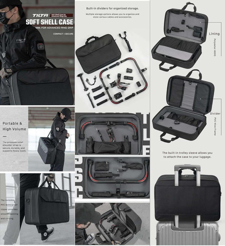 TILTA TGA-BRG-TK-1 Basic Ring Grip + TGA-ARG-SSC Soft Shell Case für DJI RS2 RS 2 RS3 RS 3 PRO Gimba