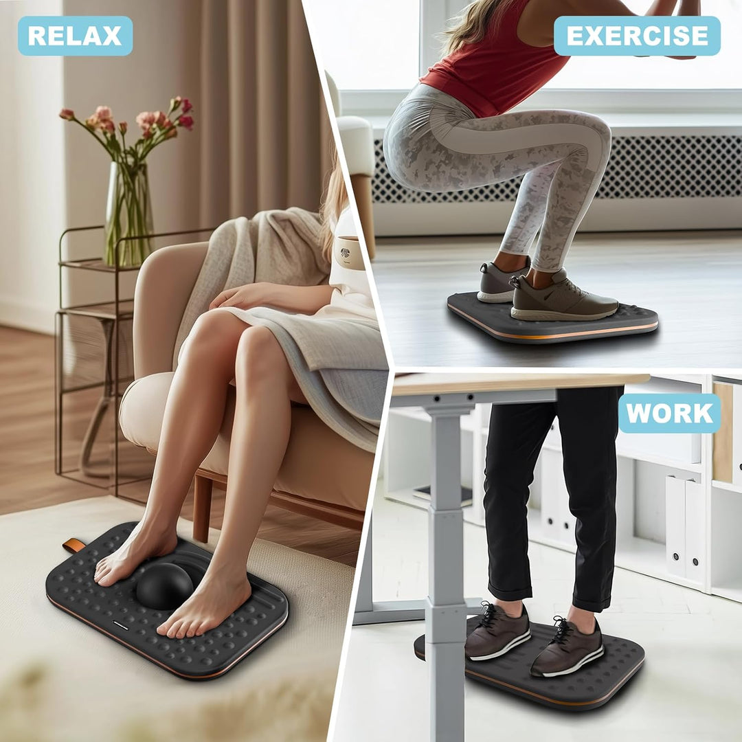 Balance Board,360-Grad Wackelbalance-Board für Erwachsene-2-in-1 Doppelseitige Anti-Ermüdungsmatte &